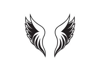 Fototapeta premium Angel Wing Silhouette Vector