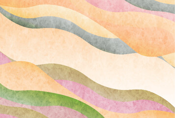 波　和紙　模様　背景　