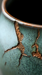 Artisanal ceramic pottery with unique textured finish and rustic natural glaze