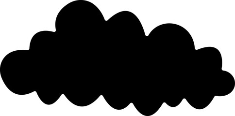 Cloud icon in flat. simple Smoke puff clouds of gas and steam explosion symbol isolated on transparent background