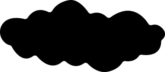 Cloud icon in flat. simple Smoke puff clouds of gas and steam explosion symbol isolated on transparent background