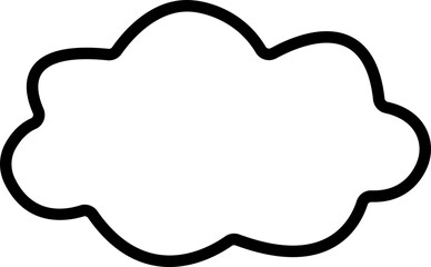 Cloud icon in line. simple Smoke puff clouds of gas and steam explosion symbol isolated on transparent background