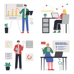 Diverse Team Collaboration: Business People Working on Projects