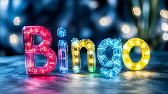 Colorful Illuminated 'Bingo' Letters