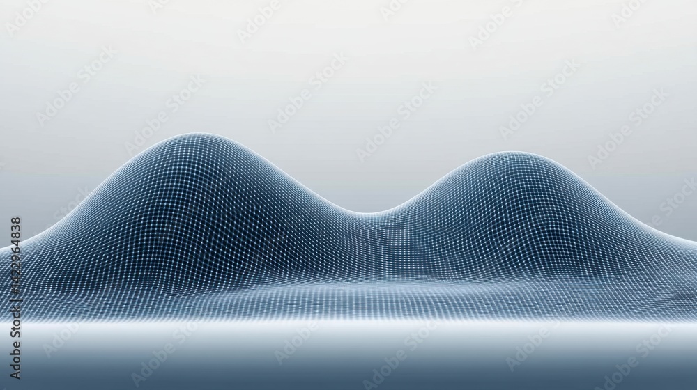 Aufkleber majestic mountain surrounded by a blue background representing machine learning model visualized as 