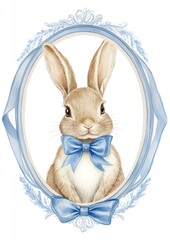 Obraz premium Bunny animal rabbit ribbon.