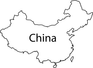 China Country Map And Flag Design