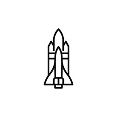 Spaceship icon. Simple spaceship icon for social media, app, and web design. Vector illustration. 