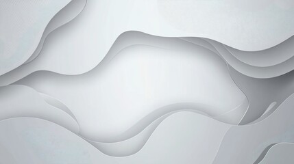 Elegant abstract background with smooth white paper layers and shadows