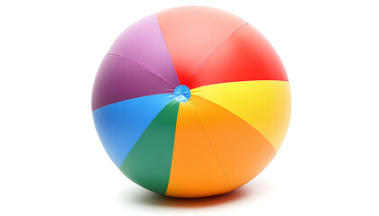 Fototapeta premium One colorful inflatable balloon isolated on white