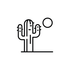 Desert cactus icon. Simple desert cactus icon for social media, app, and web design. Vector illustration