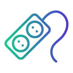 plug Line Gradient Icon