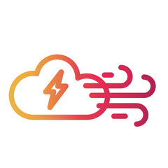 wind Line Gradient Icon