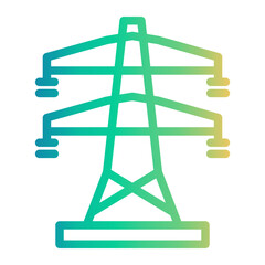 tower Line Gradient Icon