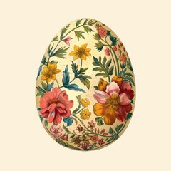 Illustration of easter egg vintage decorative springtime.