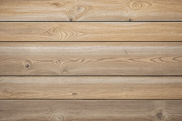 Fototapeta premium Wooden planks with detailed grain pattern in natural brown color, flat graphic style, isolated on neutral background. Concept of surface texture. Ai generative
