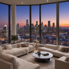 modern living room, modern office building