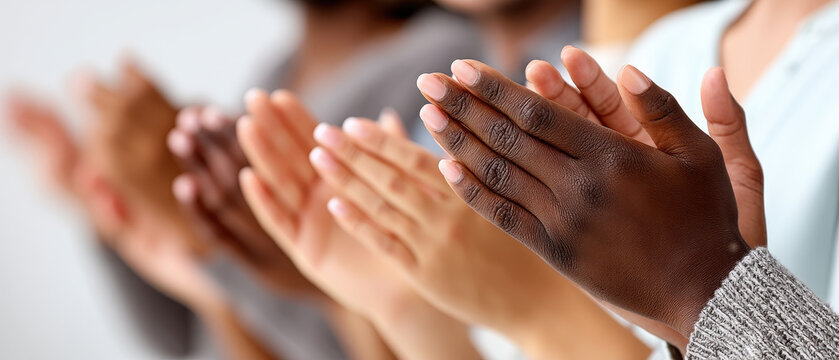 Celebrating employee appreciation day, hands come together in applause, showcasing unity and gratitude in heartfelt moment