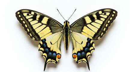 Obraz premium beautiful butterfly on plain white background
