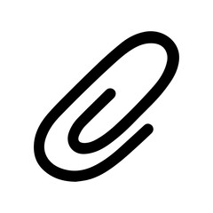 Paper clip doodle vector icon