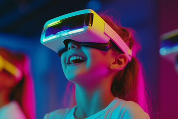 Children Experiencing Virtual Reality Entertainment