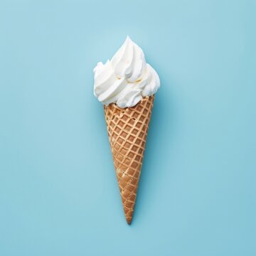 Icecream cone with label paper dessert food freshness.