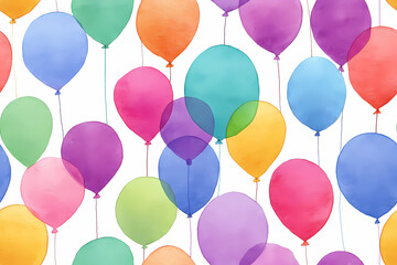 colorful balloons seamless pattern