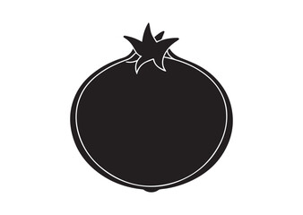Pomegranate silhouette vector