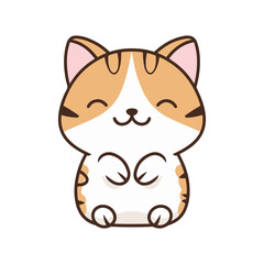 cat sitting on transparent vector