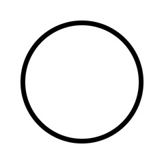 circle icon simple black line