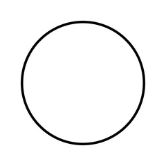 circle icon simple black line