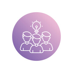 Teamwork icon vector stock illustration