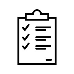 list icon simple black line symbol