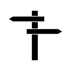 Street sign icon simple black line symbol