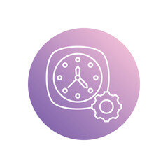 Time Management icon vector stock illustration