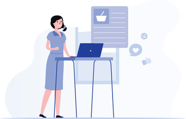 Corporate Work and Laptop Desk