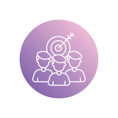 Group Target icon vector stock illustration