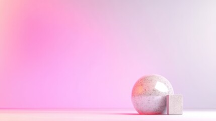 Minimalist abstract scene with soft pastel colors