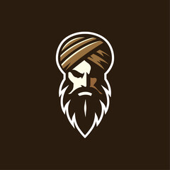 Mystic Warrior vector concept logo design