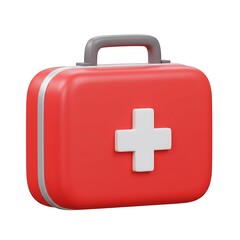 Obraz premium 3D Cartoon Emergency Medical Kit