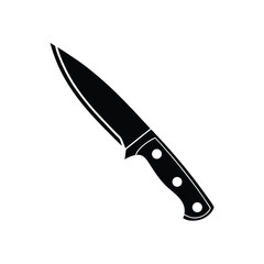 knife silhouette vector isolated on a white background
