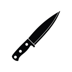 knife silhouette vector isolated on a white background