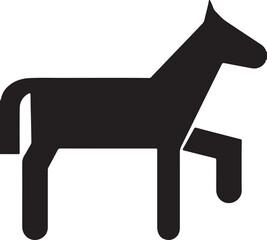 Horse simple icon. Vector ICON all icon Viktor