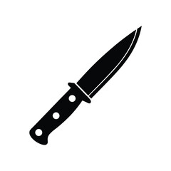 knife silhouette vector isolated on a white background