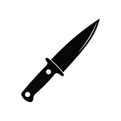 knife silhouette vector isolated on a white background