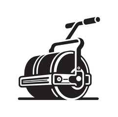 Asphalt Roller silhouette vector illustration