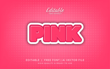 Pink bold Text Effect Fully Editable Font Text Effect