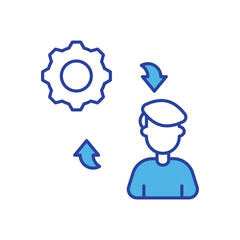 Change Management icon vector stock illustration
