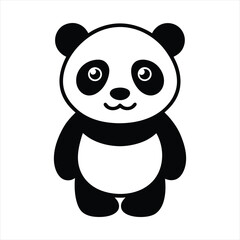 Naklejka premium Cute Panda Vector Illustration