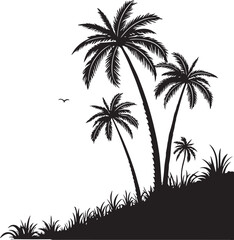 Obraz premium Quindio Wax Palm tree silhouette